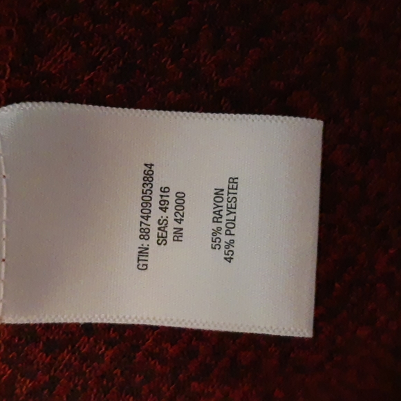 Adam Levine Tunic Wrap Top Bodycon PTP 17.5 with Stretch XL Tag, Garnet Red - Picture 7 of 9